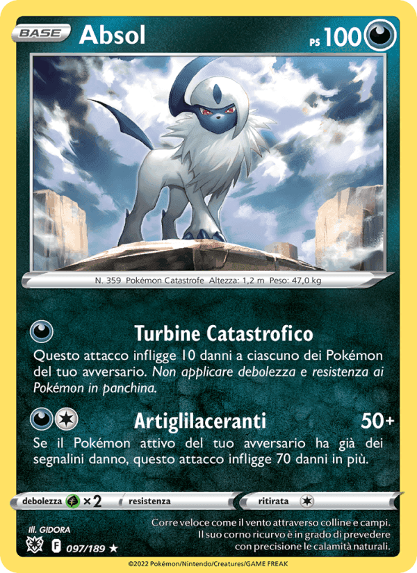 Absol, carta 097 di Lucentezza Siderale