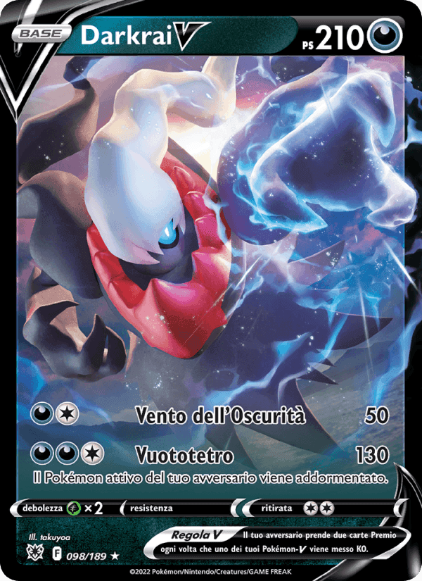 Darkrai V, carta 098 di Lucentezza Siderale