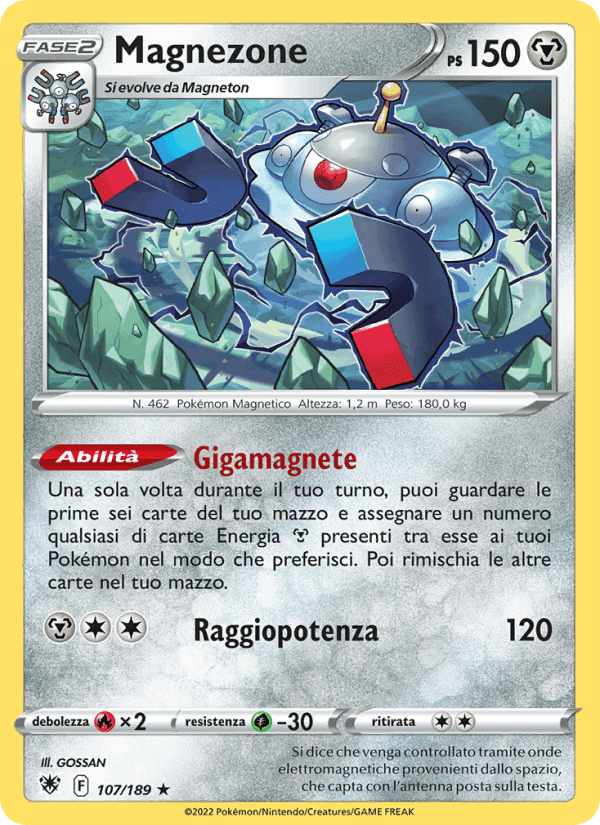 Magnezone, card 107 from Lucentezza Siderale