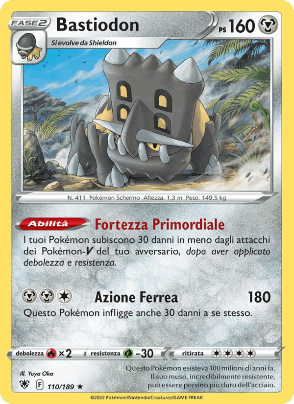 Bastiodon, card 110 from Lucentezza Siderale