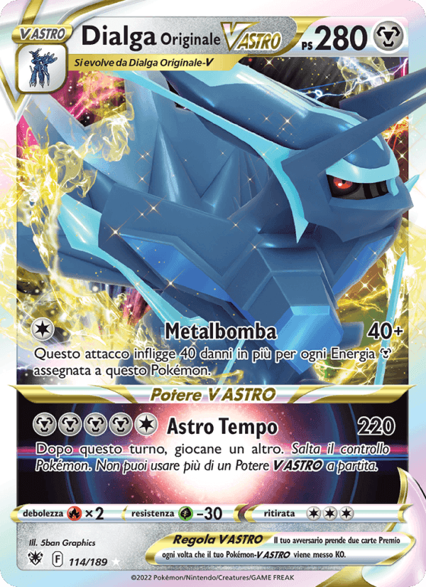 Dialga Originale V ASTRO, card 114 from Lucentezza Siderale