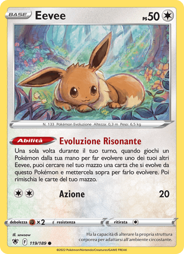 Eevee, carta 119 di Lucentezza Siderale