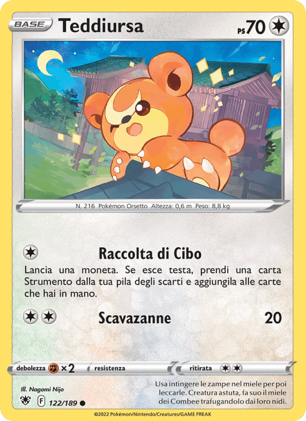 Teddiursa, carta 122 di Lucentezza Siderale