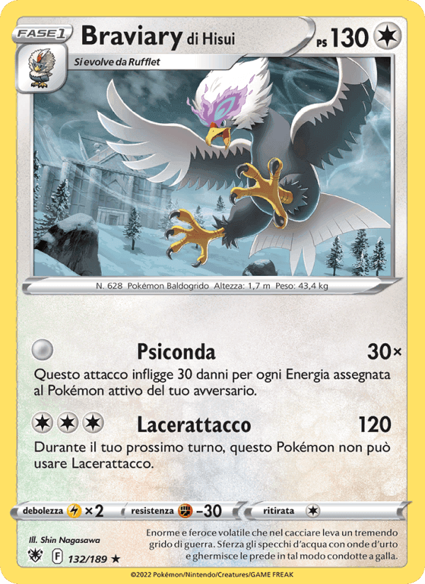 Braviary di Hisui, card 132 from Lucentezza Siderale