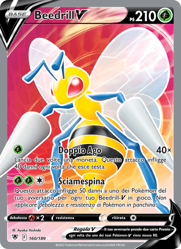 Beedrill V, card 160 from Lucentezza Siderale