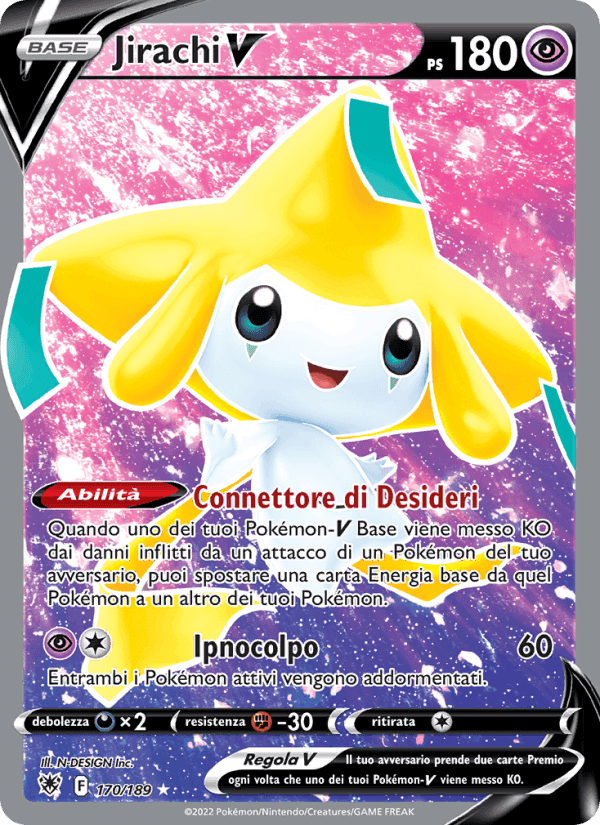 Jirachi V, card 170 from Lucentezza Siderale