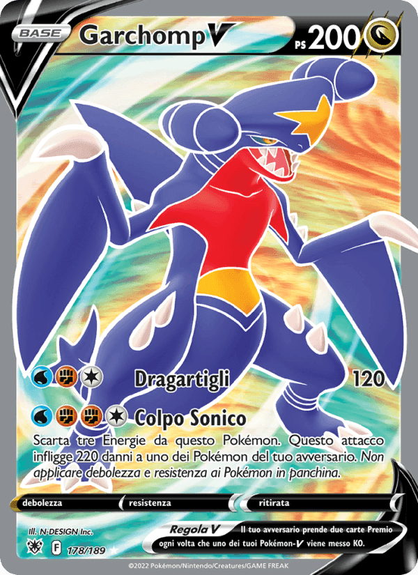 Garchomp V, carta 178 di Lucentezza Siderale
