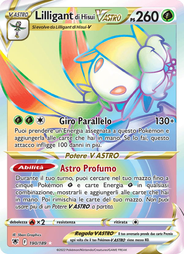 Lilligant di Hisui V ASTRO, card 190 from Lucentezza Siderale