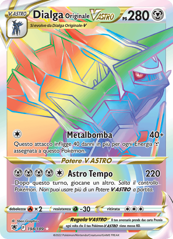 Dialga Originale V ASTRO, card 198 from Lucentezza Siderale