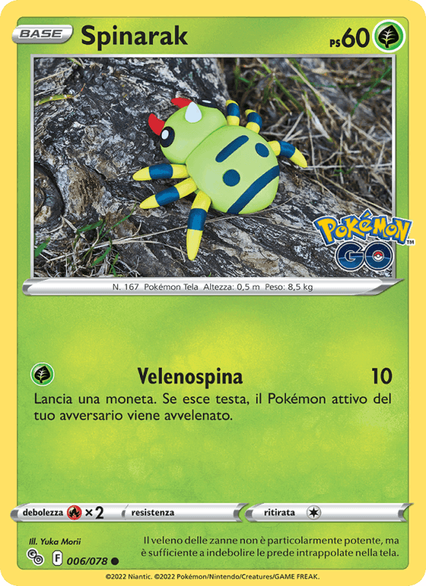Spinarak, carta 006 de Pokémon GO
