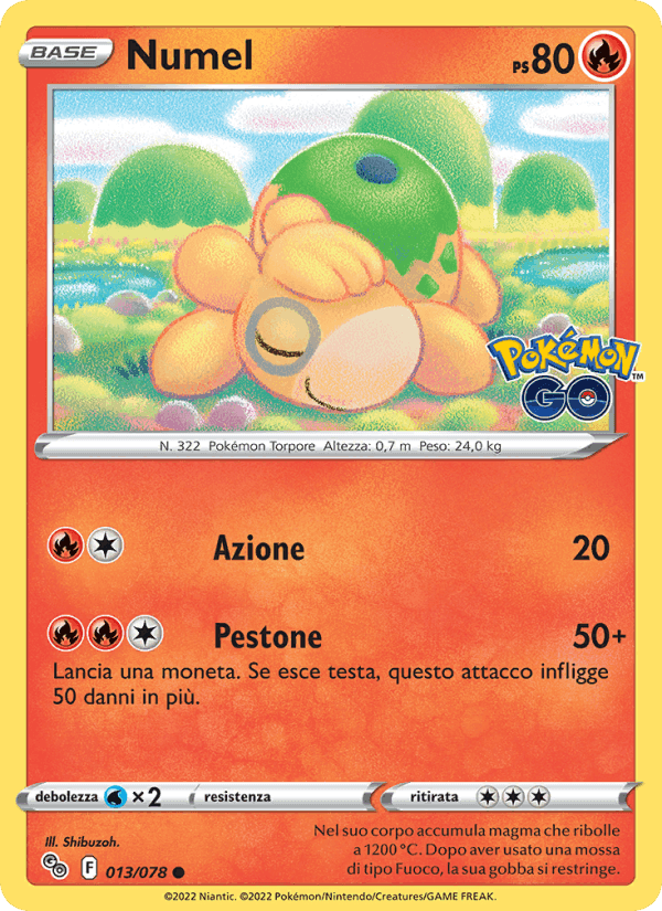 Numel, carta 013 di Pokémon GO