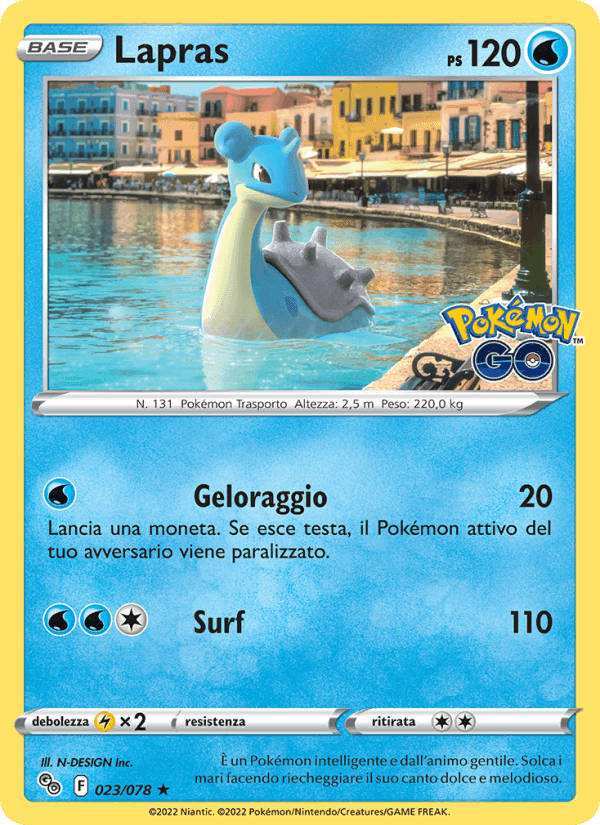 Lapras, carta 023 di Pokémon GO