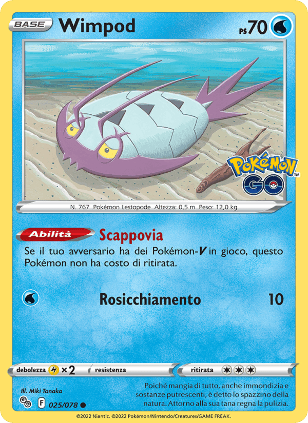 Wimpod, carta 025 de Pokémon GO
