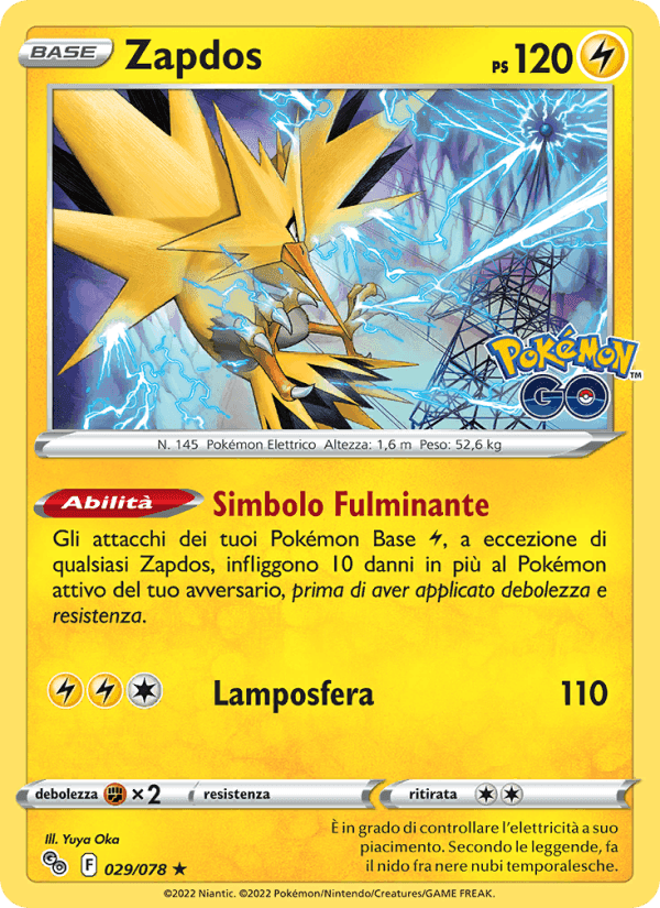Zapdos, carta 029 di Pokémon GO