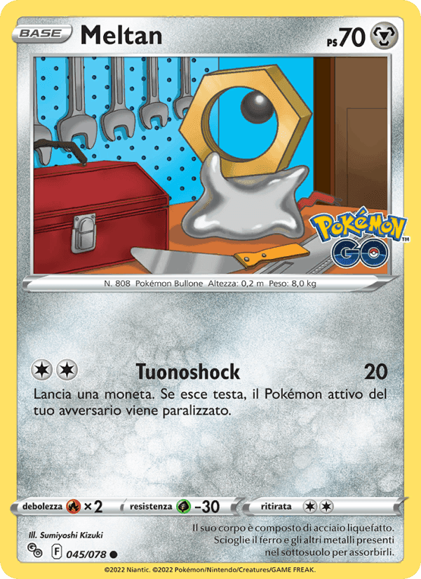 Meltan, card 045 from Pokémon GO