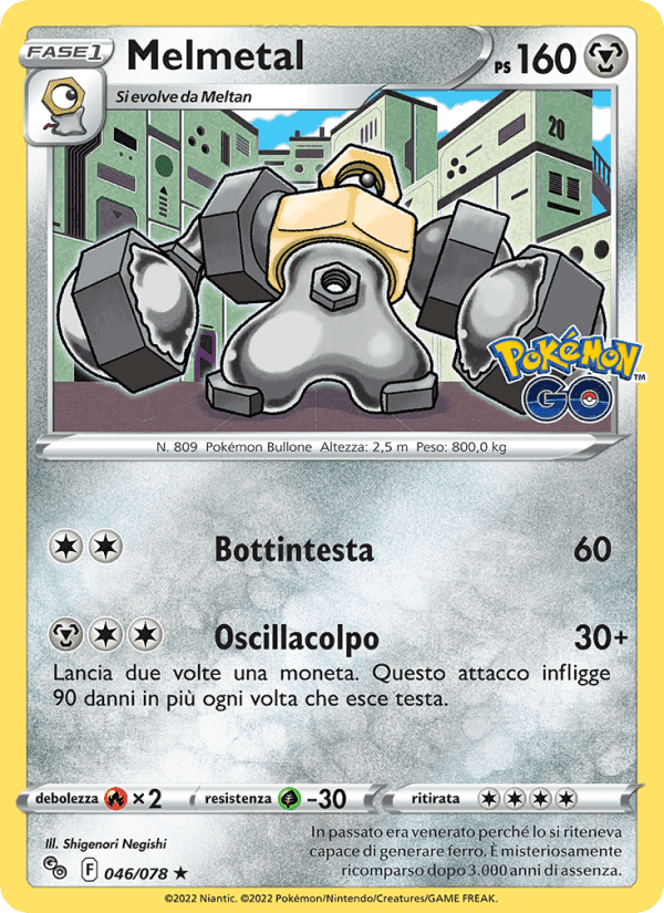 Melmetal, carta 046 di Pokémon GO