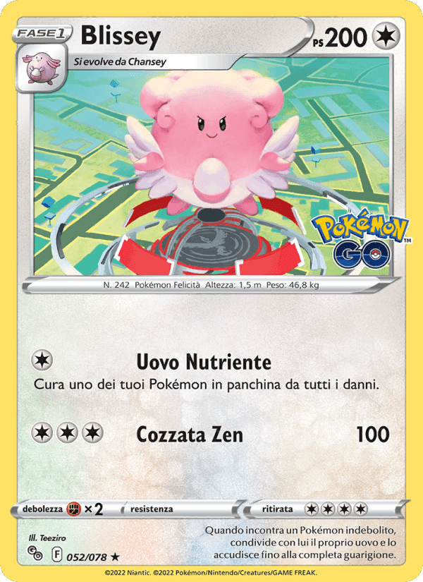 Blissey, carta 052 di Pokémon GO