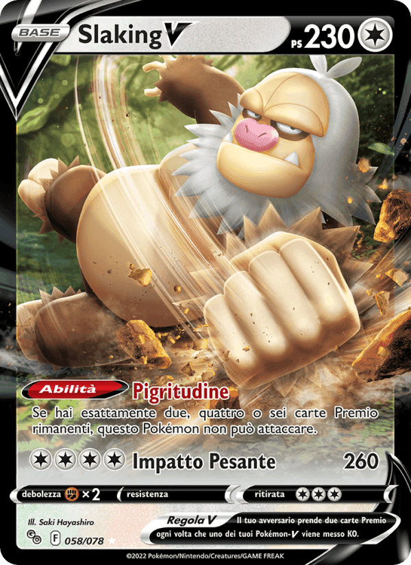 Slaking V, carta 058 di Pokémon GO