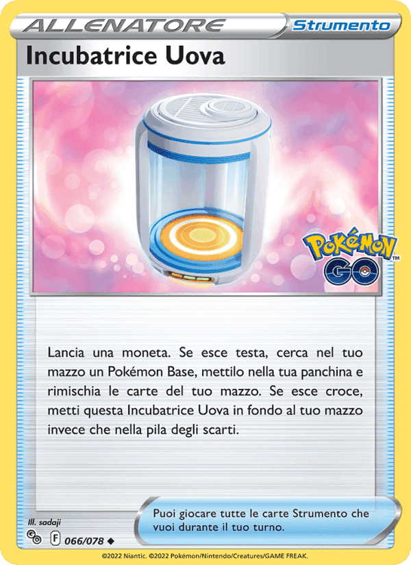 Incubatrice Uova, carta 066 di Pokémon GO