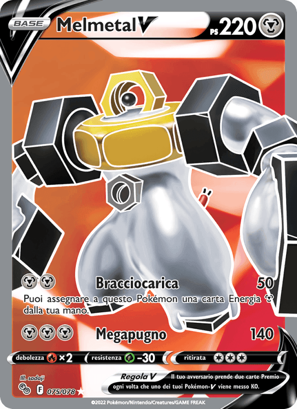 Melmetal V, carte 075 de Pokémon GO