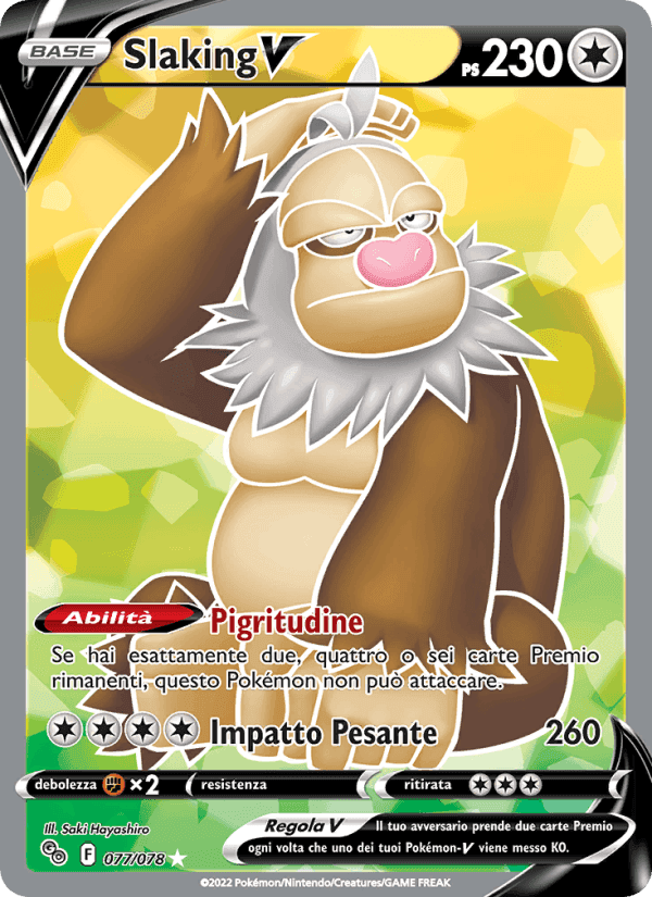 Slaking V, carta 077 di Pokémon GO