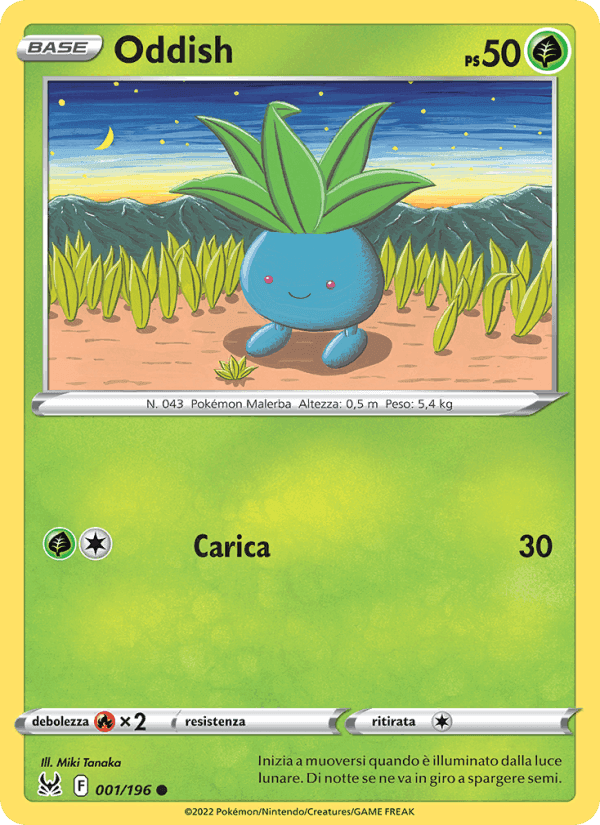Oddish, carta 001 de Origine Perduta
