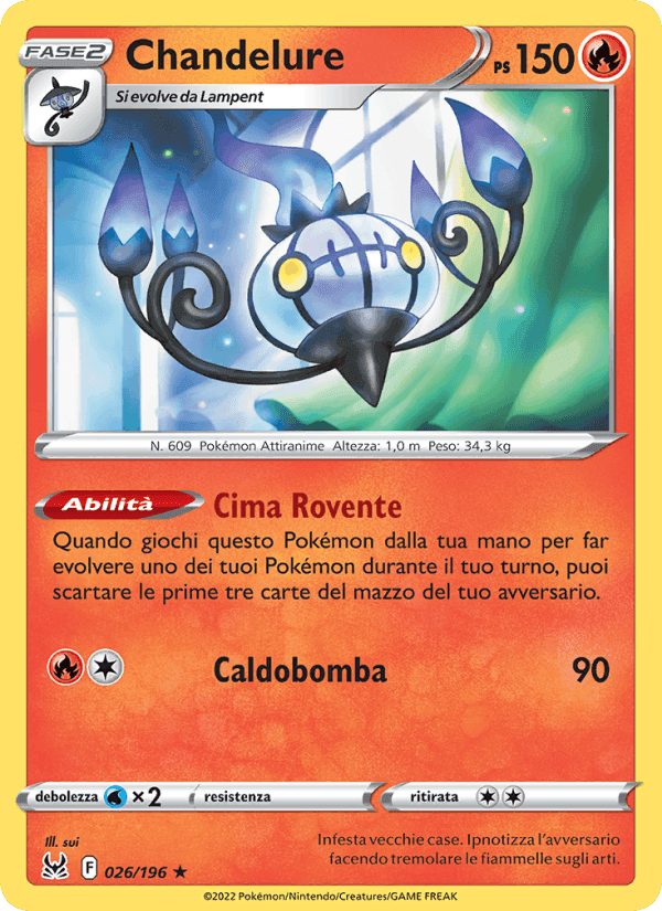 Chandelure, carta 026 di Origine Perduta