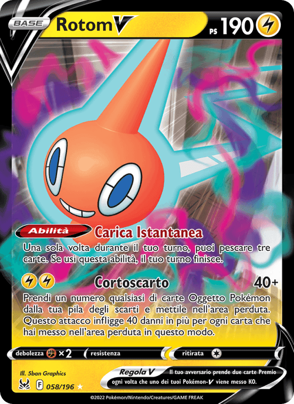 Rotom V, carta 058 di Origine Perduta