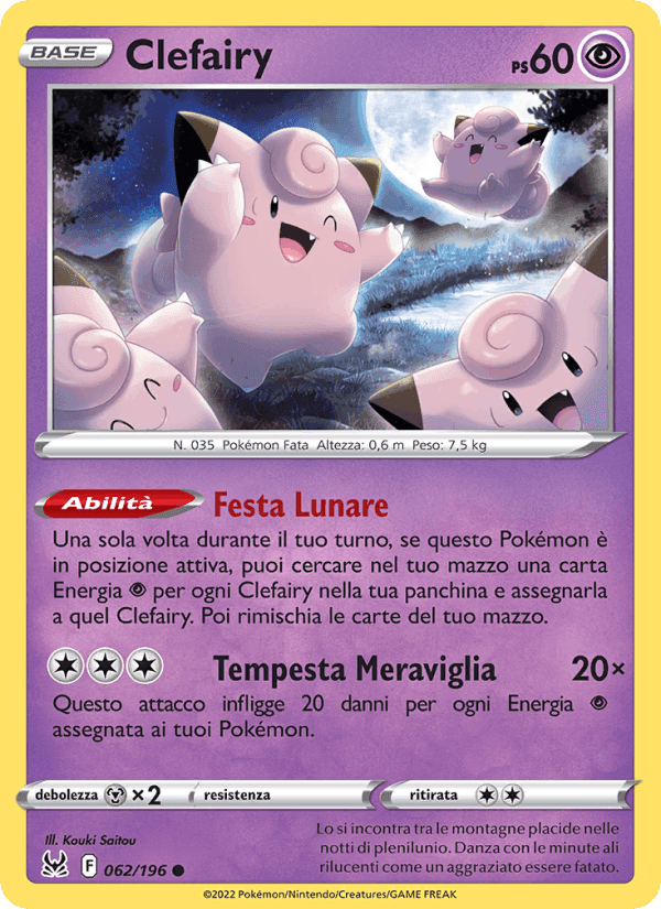 Clefairy, carta 062 de Origine Perduta