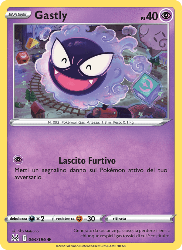 Gastly, carta 064 di Origine Perduta