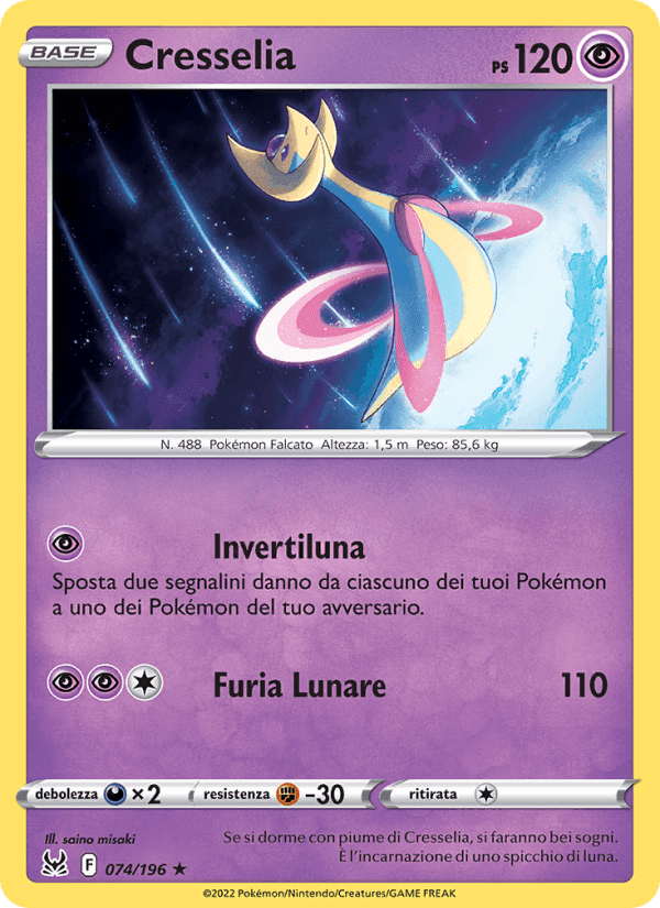 Cresselia, carta 074 di Origine Perduta