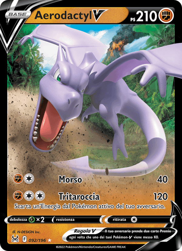 Aerodactyl V, card 092 from Origine Perduta