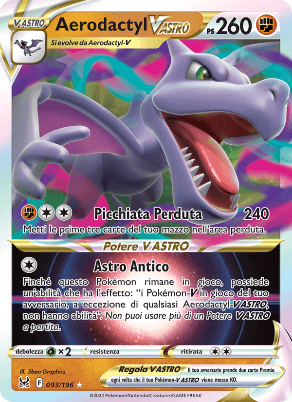 Aerodactyl V ASTRO, carta 093 di Origine Perduta
