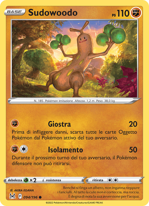 Sudowoodo, carta 094 di Origine Perduta