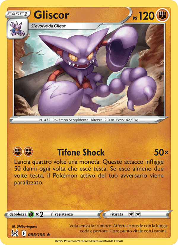 Gliscor, card 096 from Origine Perduta