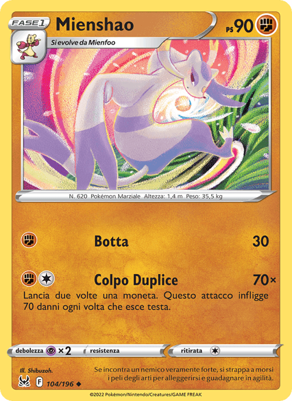 Mienshao, carta 104 di Origine Perduta