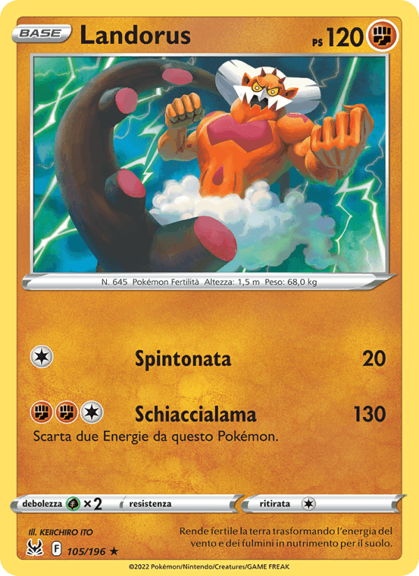 Landorus, card 105 from Origine Perduta