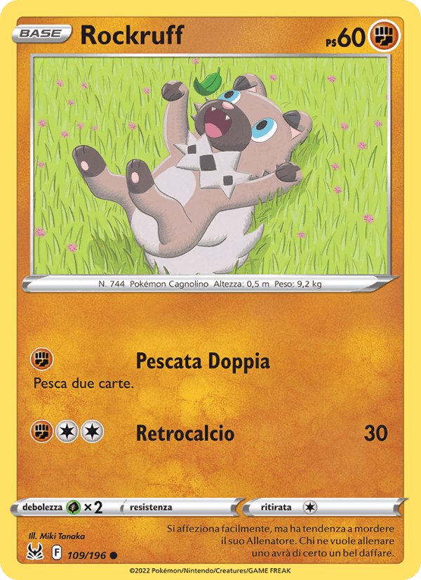 Rockruff, card 109 from Origine Perduta