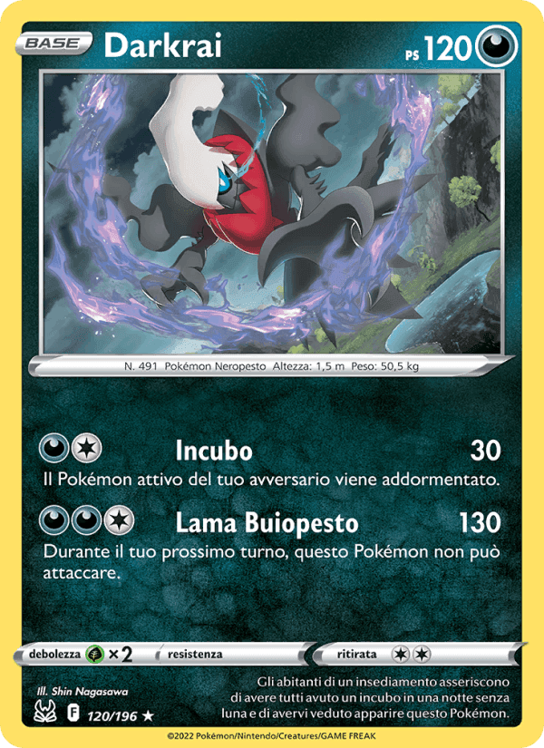 Darkrai, carta 120 di Origine Perduta