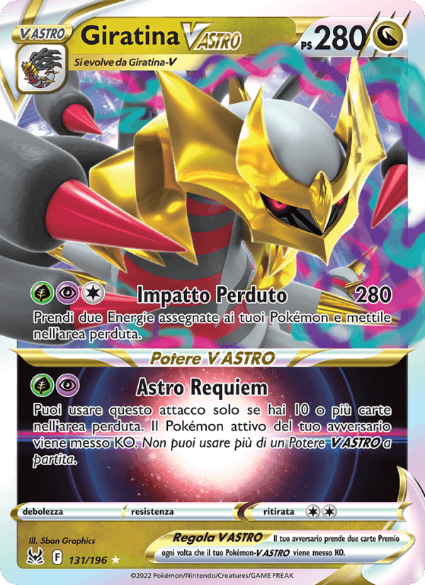 Giratina V ASTRO, card 131 from Origine Perduta