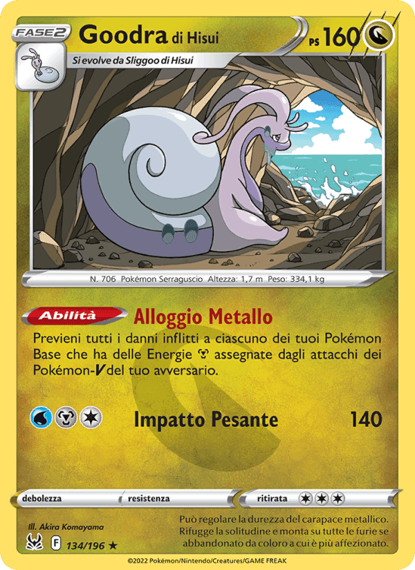 Goodra di Hisui, card 134 from Origine Perduta