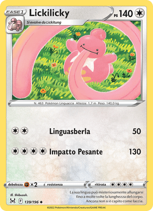 Lickilicky, carta 139 di Origine Perduta