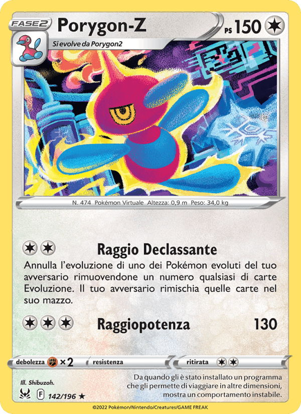 Porygon-Z, carta 142 di Origine Perduta