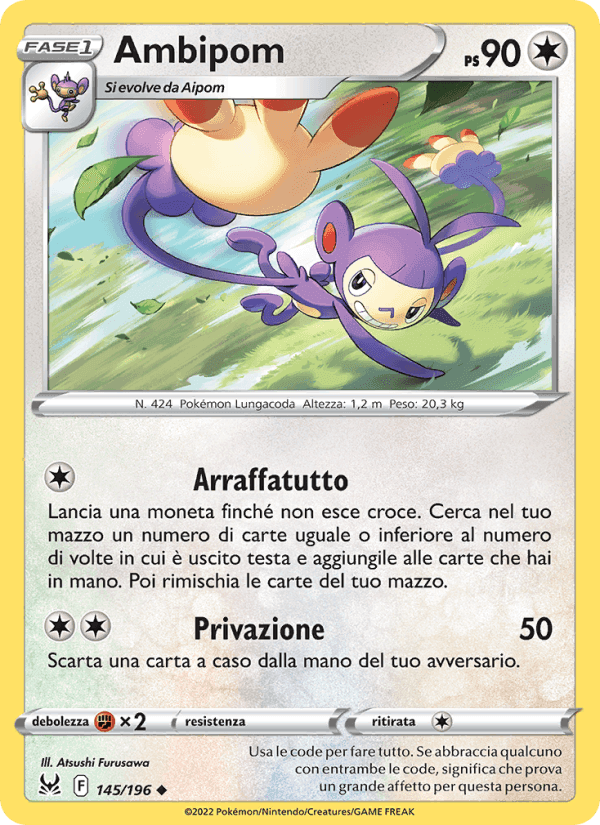 Ambipom, carta 145 di Origine Perduta