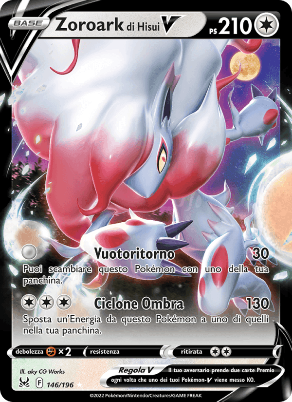 Zoroark di Hisui V, card 146 from Origine Perduta