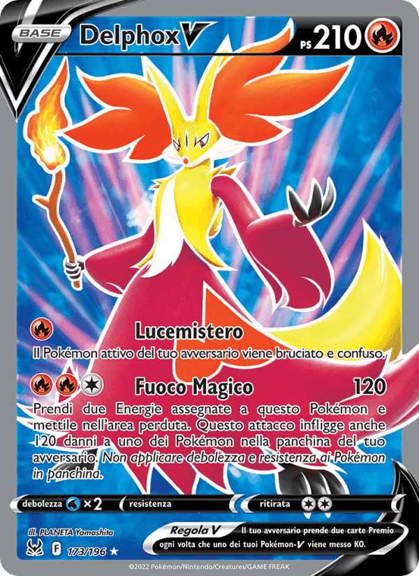 Delphox V, carte 173 de Origine Perduta