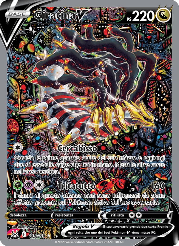 Giratina V, card 186 from Origine Perduta
