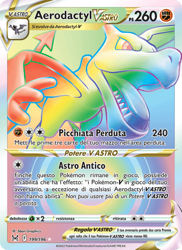 Aerodactyl V ASTRO, carta 199 di Origine Perduta