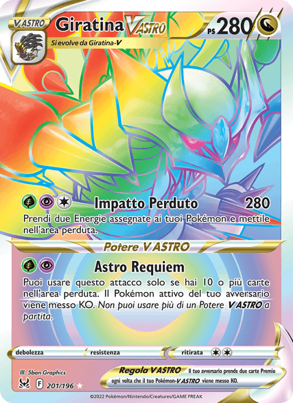 Giratina V ASTRO, carta 201 di Origine Perduta