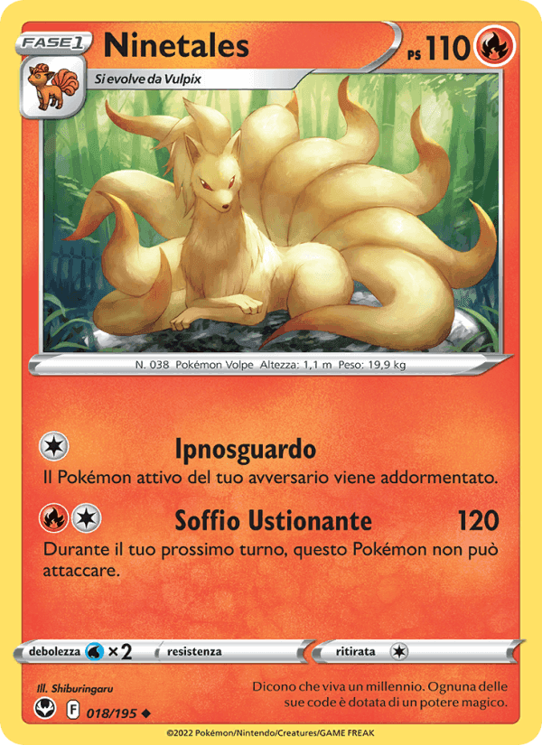 Ninetales, carta 018 di Tempesta Argentata